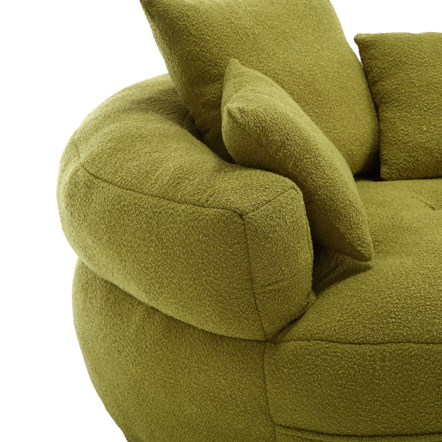 EverCart™ Chenille Sponge Single Sofa (Olive Green)