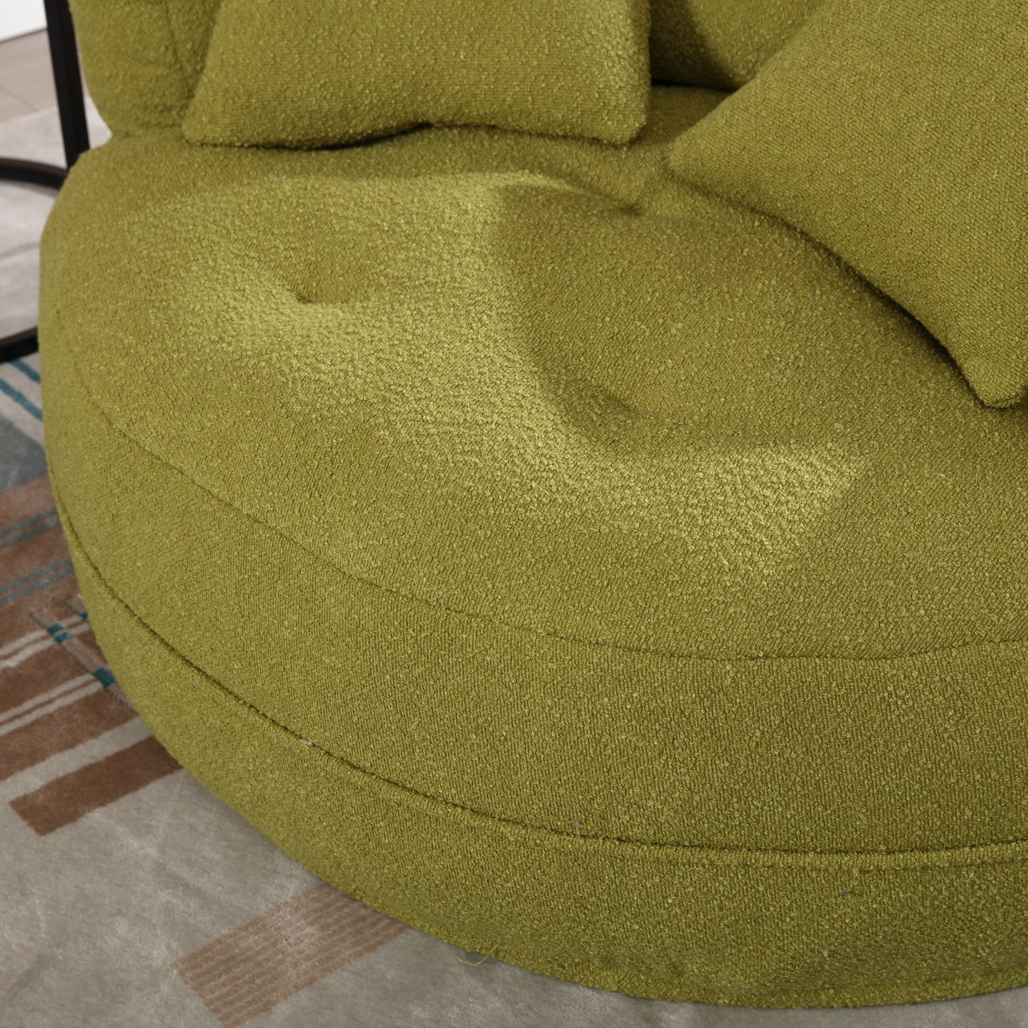 EverCart™ Chenille Sponge Single Sofa (Olive Green)