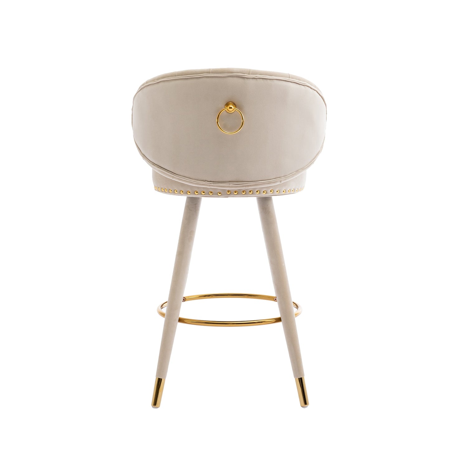 EverCart™ Counter Height Velvet Bar Stools (Set of 2)