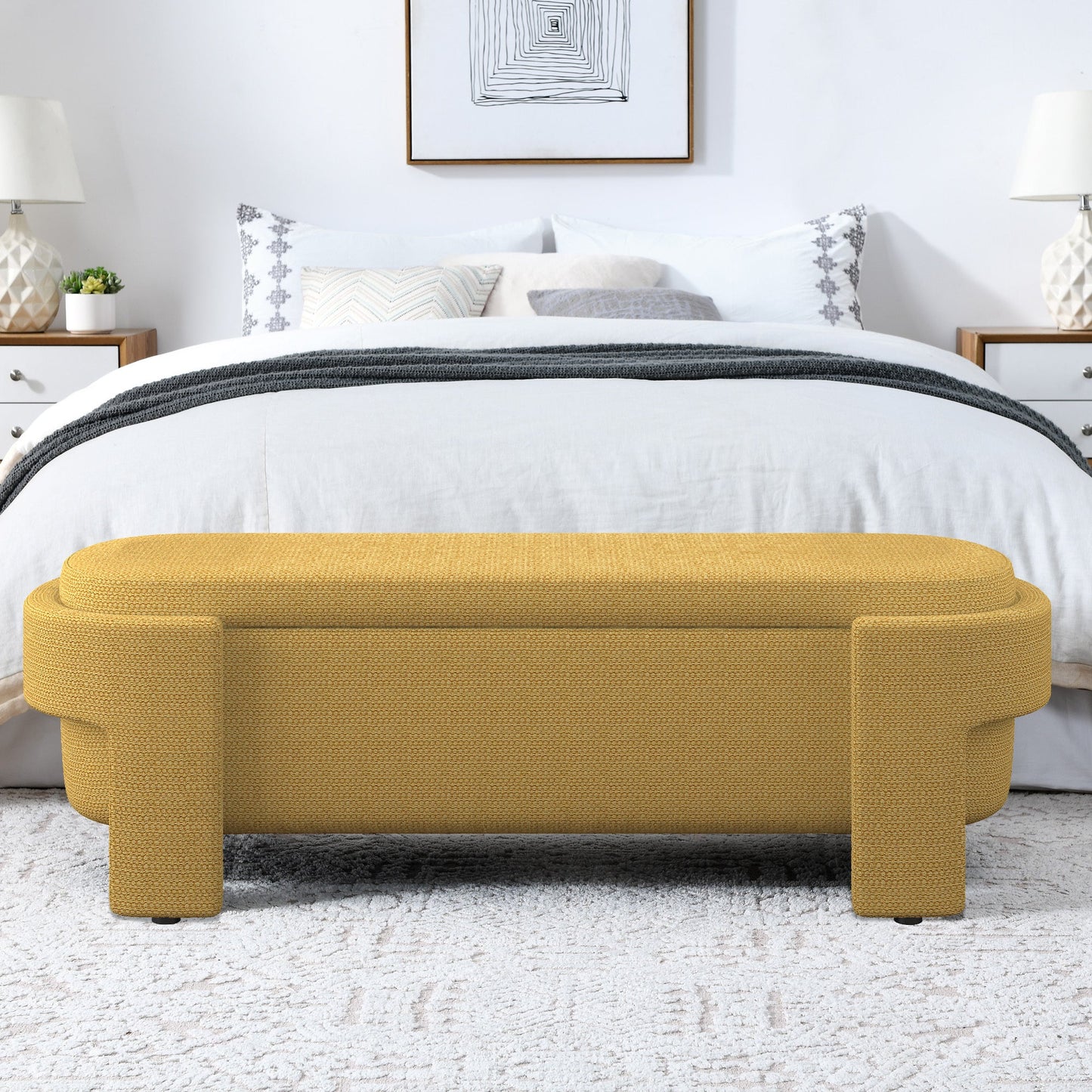 EverCart™ Linen Upholstered Storage Bench
