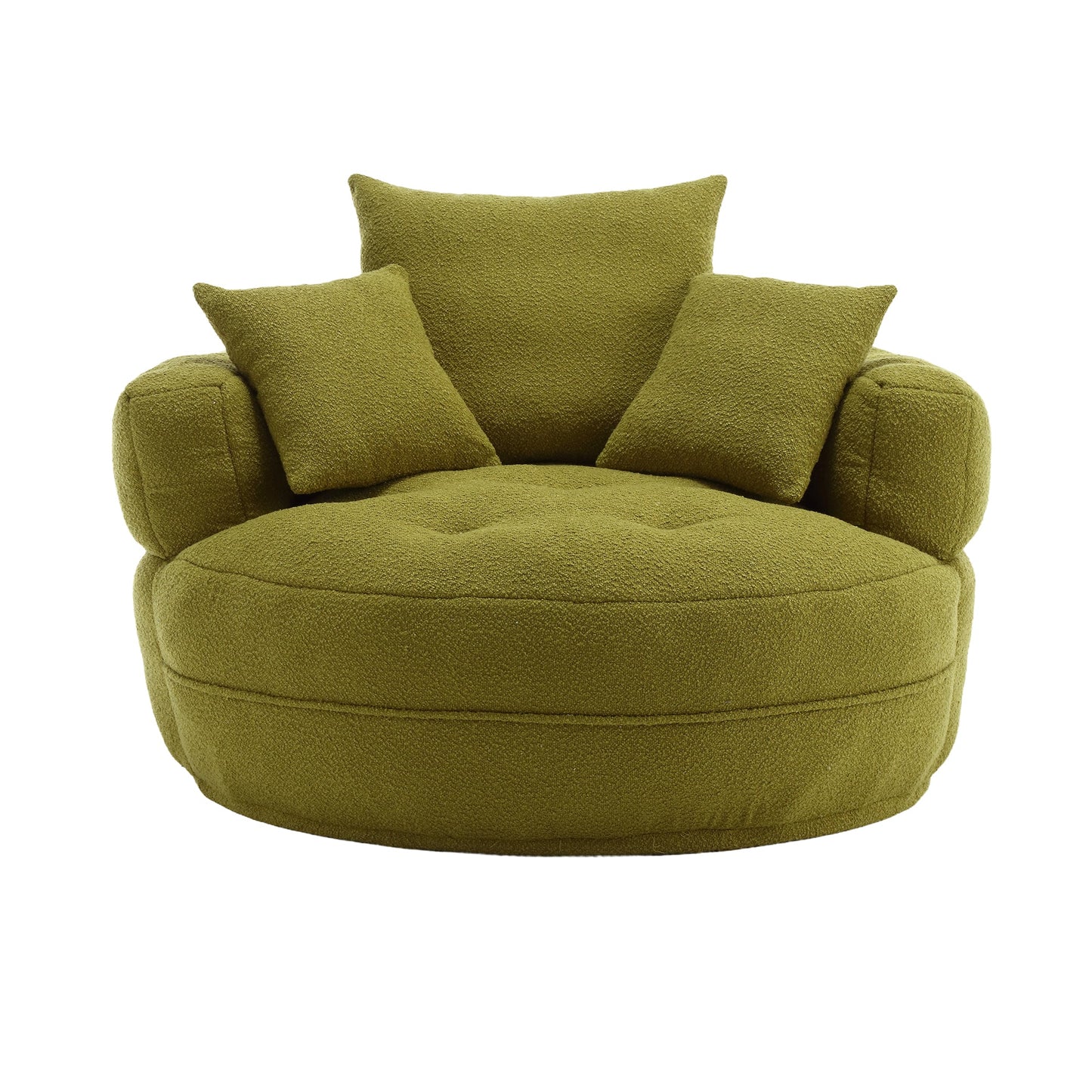 EverCart™ Chenille Sponge Single Sofa (Olive Green)