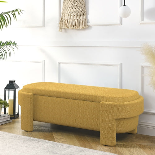 EverCart™ Linen Upholstered Storage Bench