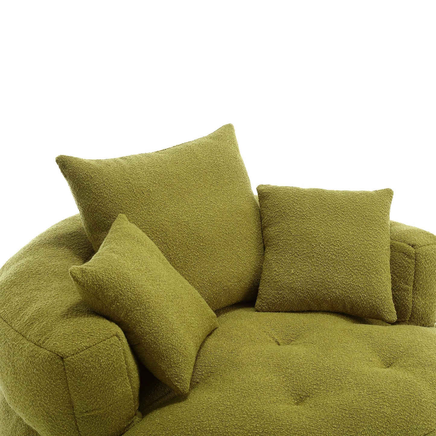 EverCart™ Chenille Sponge Single Sofa (Olive Green)