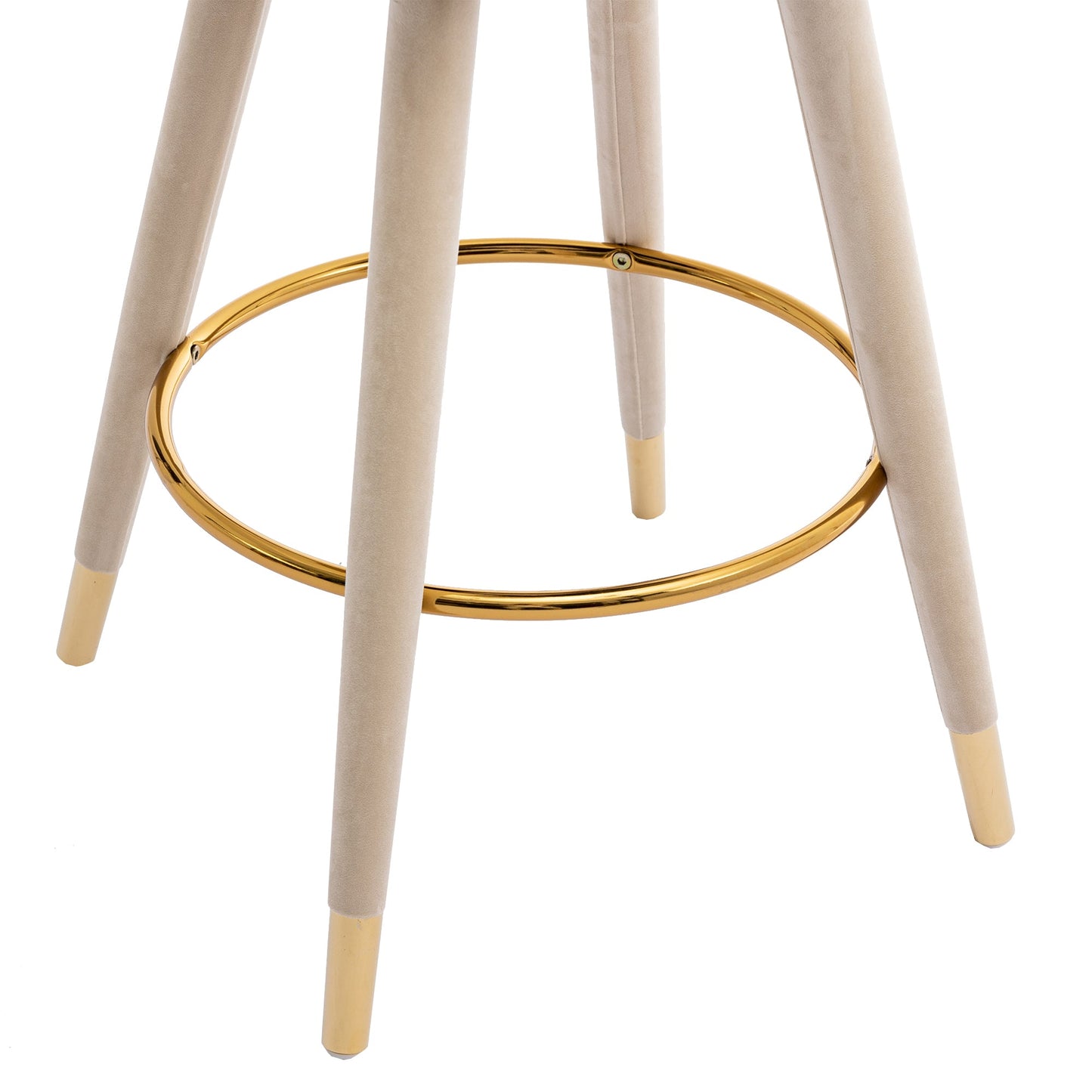 EverCart™ Counter Height Velvet Bar Stools (Set of 2)