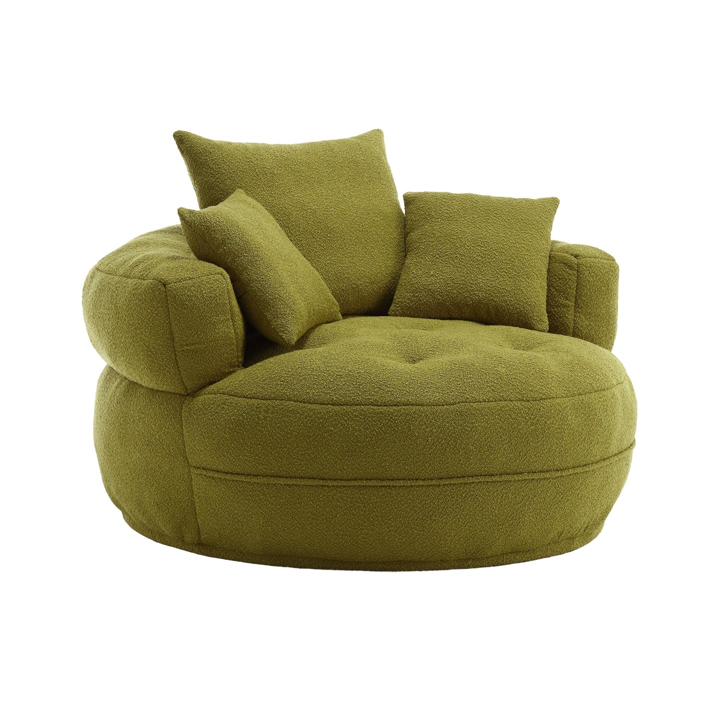 EverCart™ Chenille Sponge Single Sofa (Olive Green)