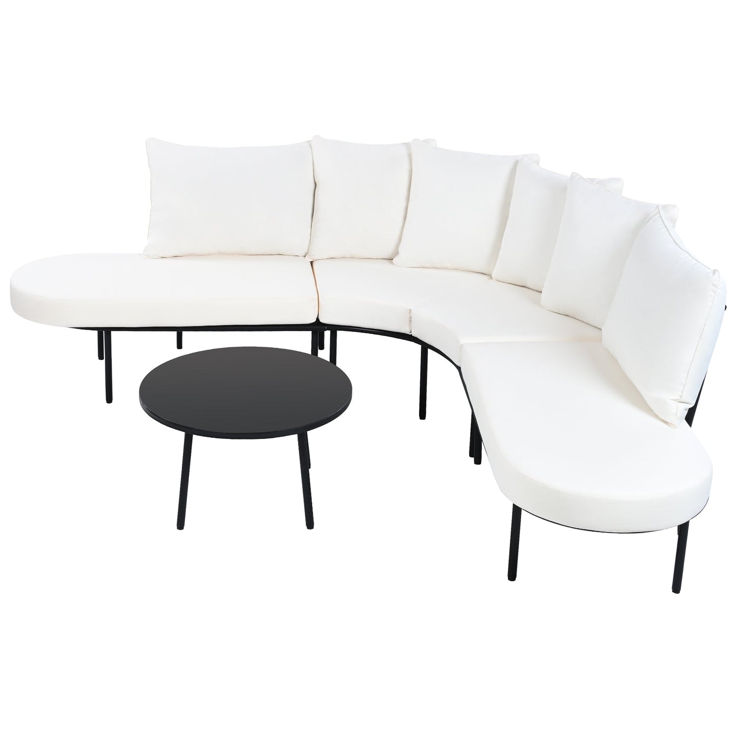 EverCart™ Half-Moon Curved Patio Sofa Set