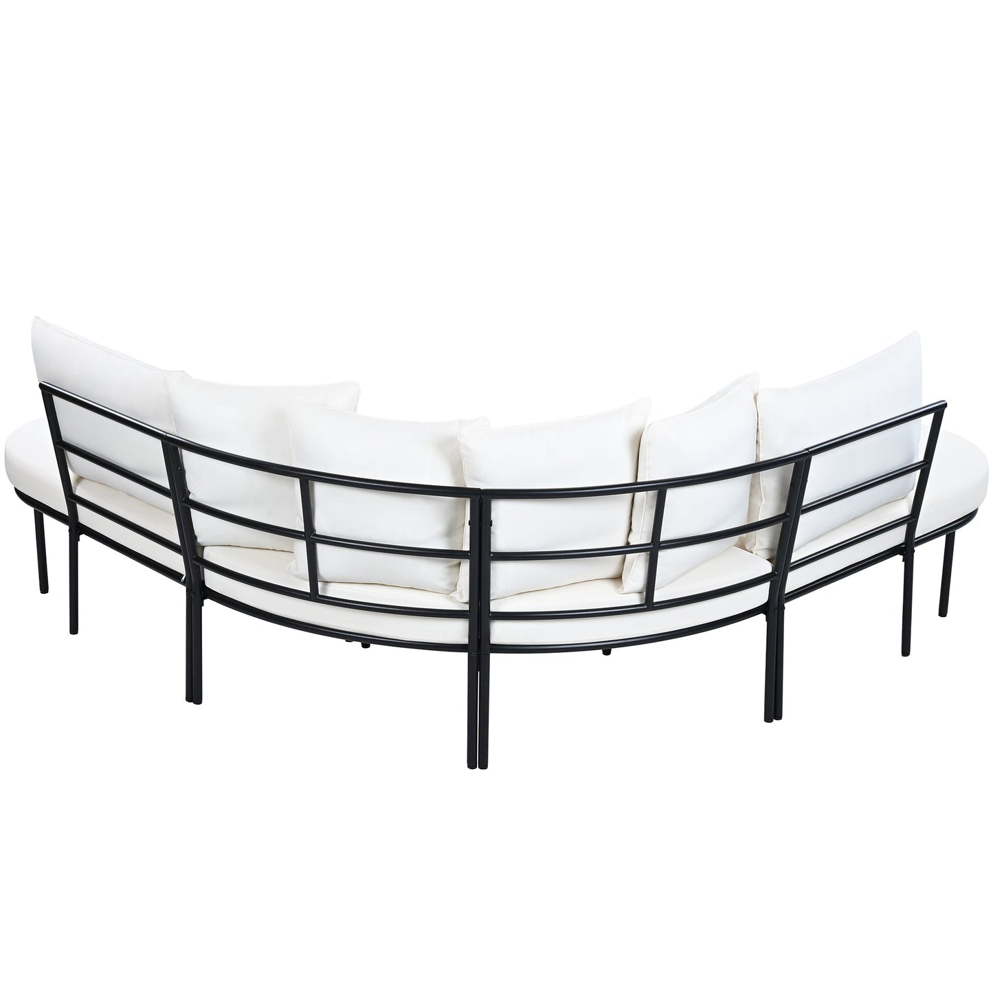 EverCart™ Half-Moon Curved Patio Sofa Set