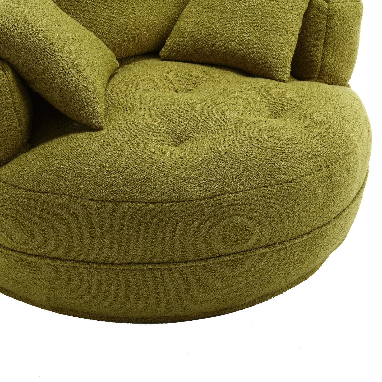 EverCart™ Chenille Sponge Single Sofa (Olive Green)