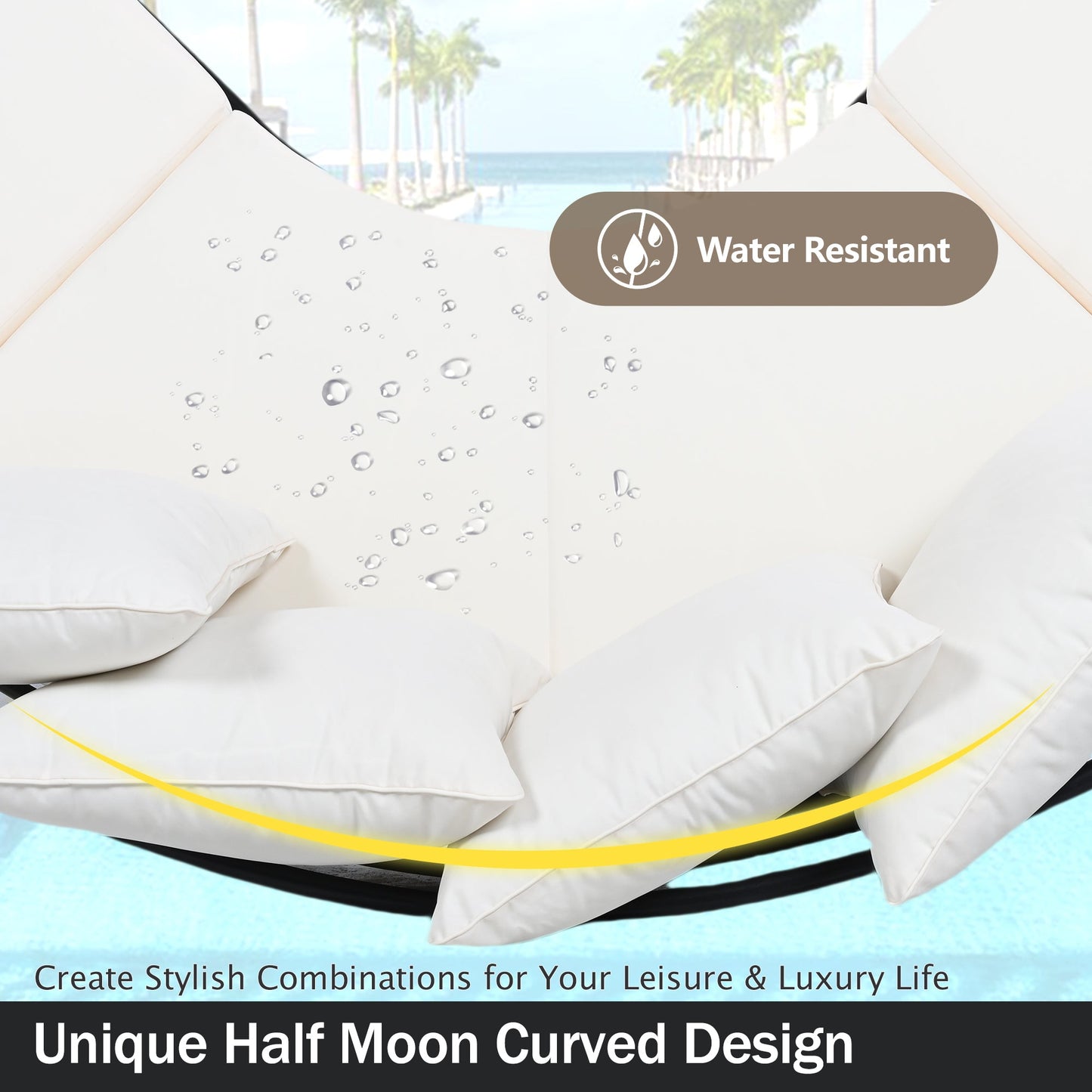 EverCart™ Half-Moon Curved Patio Sofa Set