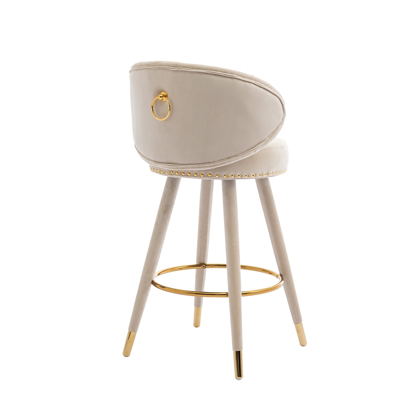 EverCart™ Counter Height Velvet Bar Stools (Set of 2)