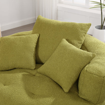 EverCart™ Chenille Sponge Single Sofa (Olive Green)