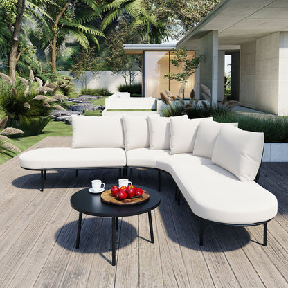 EverCart™ Half-Moon Curved Patio Sofa Set