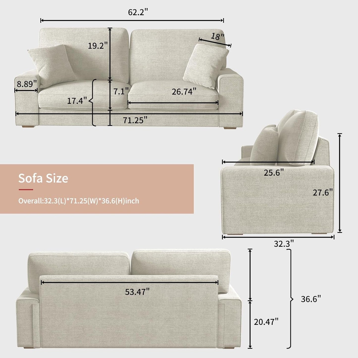 EverCart™ Relaxa Recliner Sofa
