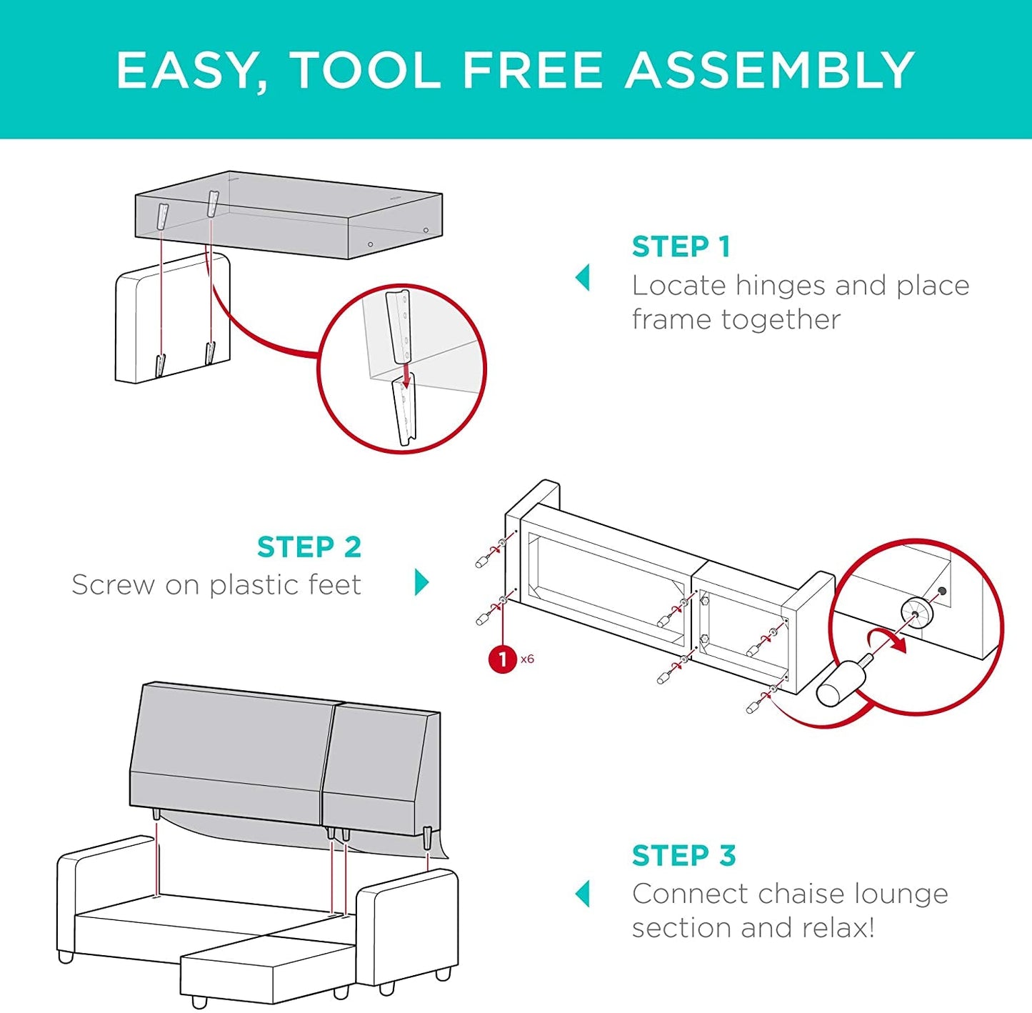 EverCart™ FlexLounge Sectional Sofa