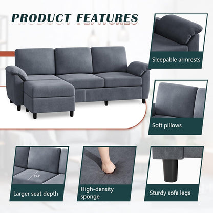 EverCart™ LinenLuxe Sectional Sofa