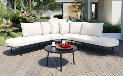 EverCart™ Half-Moon Curved Patio Sofa Set