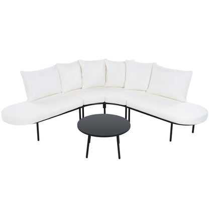 EverCart™ Half-Moon Curved Patio Sofa Set