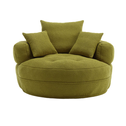 EverCart™ Chenille Sponge Single Sofa (Olive Green)