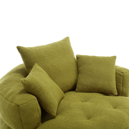 EverCart™ Chenille Sponge Single Sofa (Olive Green)