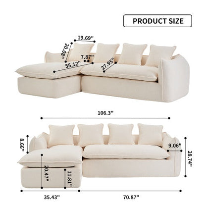 EverCart™ LuxeLounge 3-Seater Sofa with Chaise