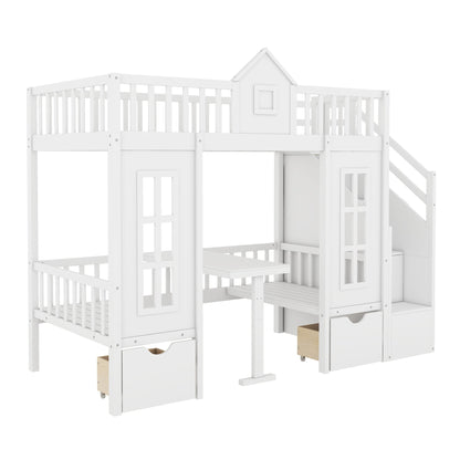 EverCart™ PlayHaus Twin-Over-Twin Bunk Bed