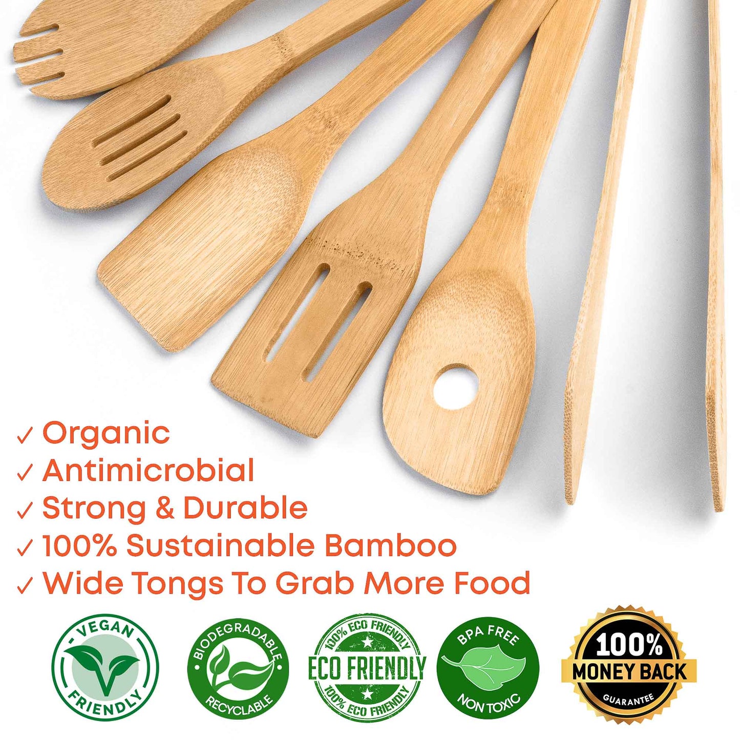 EverCart™ EcoChef Bamboo Kitchen Utensils