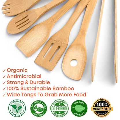 EverCart™ EcoChef Bamboo Kitchen Utensils