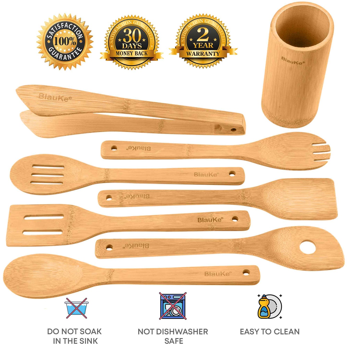 EverCart™ EcoChef Bamboo Kitchen Utensils