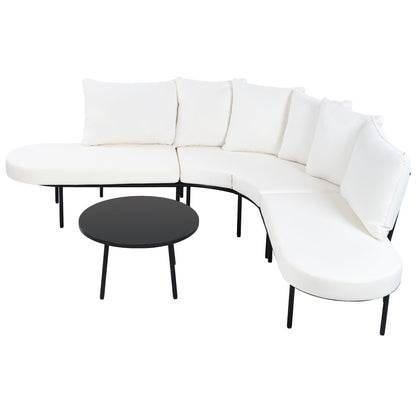 EverCart™ Half-Moon Curved Patio Sofa Set