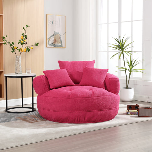 EverCart™ Chenille Sponge Single Sofa (Rose Red)