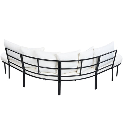 EverCart™ Half-Moon Curved Patio Sofa Set