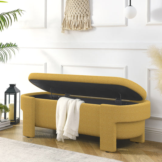EverCart™ Linen Upholstered Storage Bench