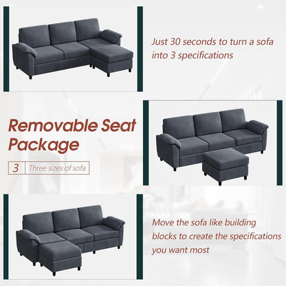 EverCart™ LinenLuxe Sectional Sofa