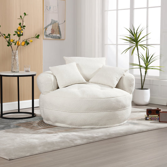 EverCart™ Chenille Sponge Single Sofa (Beige)