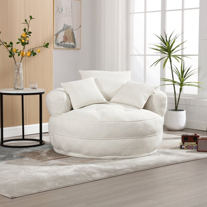 EverCart™ Chenille Sponge Single Sofa (Beige)