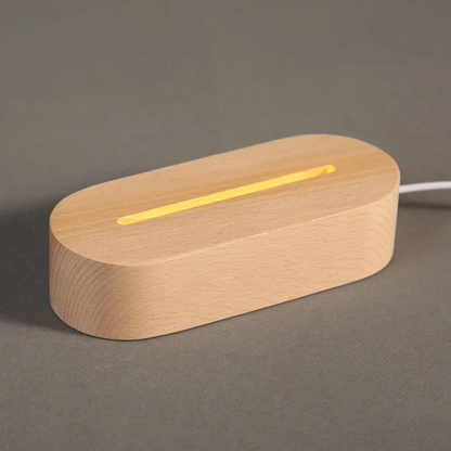EverCart™ Wooden Table Lamp with Acrylic Message Board