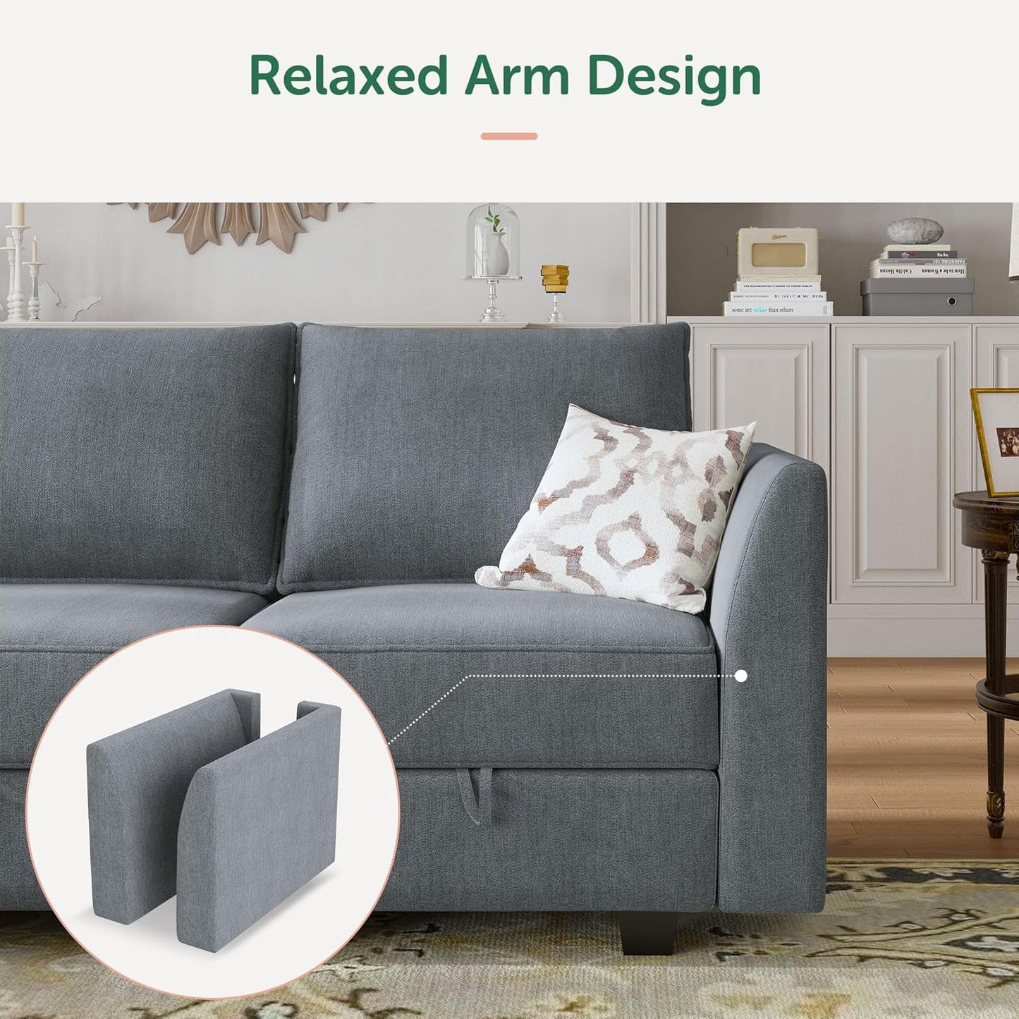 EverCart™ ModuLuxe Convertible Sectional Sofa