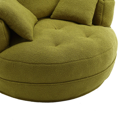 EverCart™ Chenille Sponge Single Sofa (Olive Green)