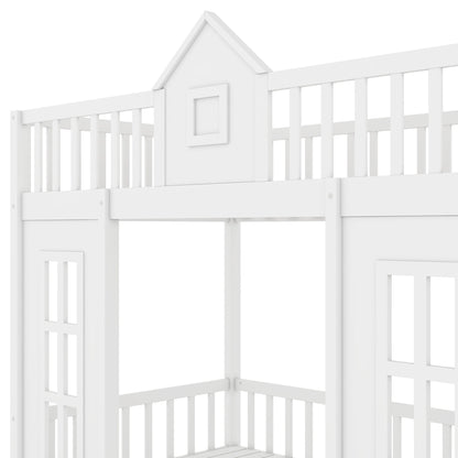 EverCart™ PlayHaus Twin-Over-Twin Bunk Bed