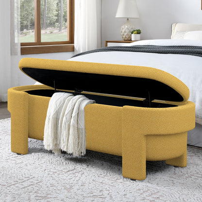 EverCart™ Linen Upholstered Storage Bench