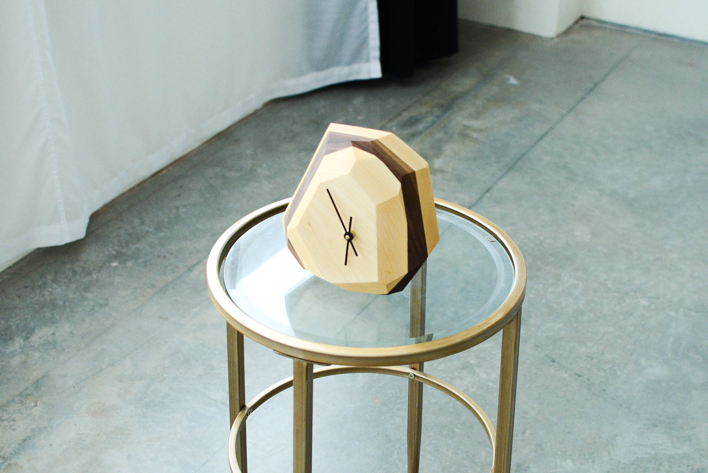 EverCart™ GeoTime Modern Wall & Table Clock – Handcrafted Hardwood