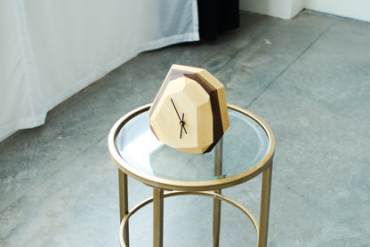 EverCart™ GeoTime Modern Wall & Table Clock – Handcrafted Hardwood