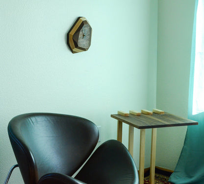 EverCart™ GeoTime Modern Wall & Table Clock – Handcrafted Hardwood