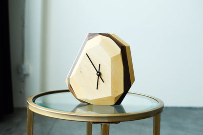 EverCart™ GeoTime Modern Wall & Table Clock – Handcrafted Hardwood