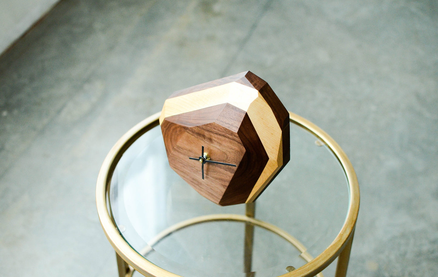 EverCart™ GeoTime Modern Wall & Table Clock – Handcrafted Hardwood