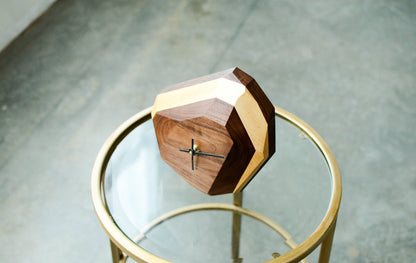 EverCart™ GeoTime Modern Wall & Table Clock – Handcrafted Hardwood
