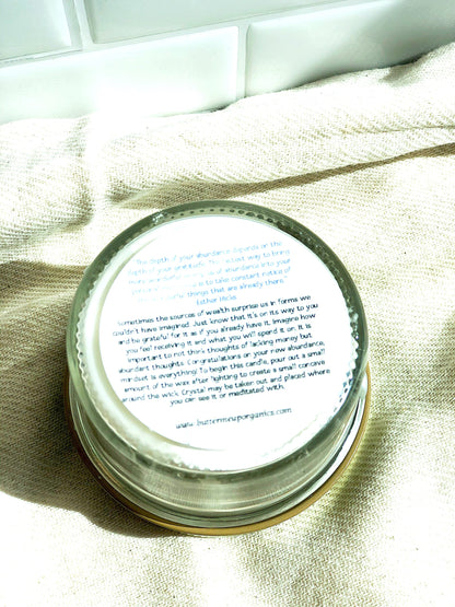 EverCart™ Prosperity Candle – Hand-Poured Soy with Citrine Crystal